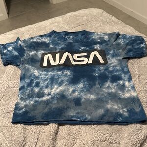 Chemistry Blue and White Tie-Dye T-Shirt